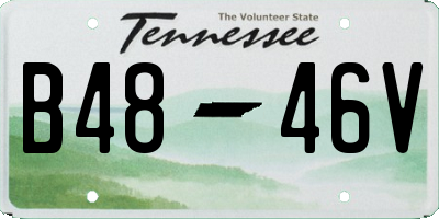 TN license plate B4846V