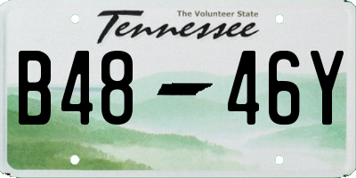 TN license plate B4846Y