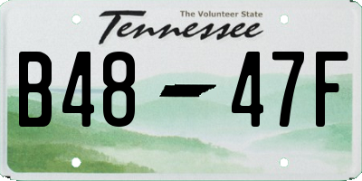 TN license plate B4847F