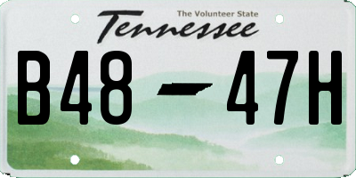 TN license plate B4847H