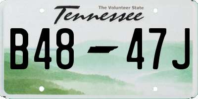 TN license plate B4847J