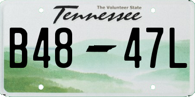 TN license plate B4847L