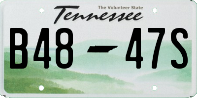 TN license plate B4847S