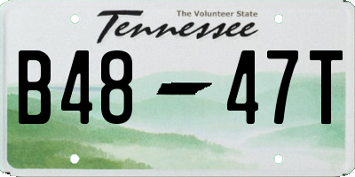TN license plate B4847T