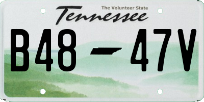 TN license plate B4847V
