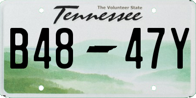 TN license plate B4847Y