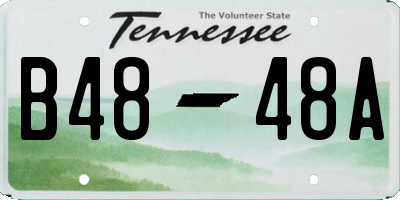 TN license plate B4848A
