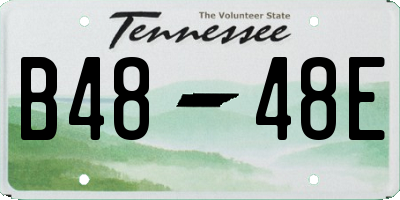 TN license plate B4848E