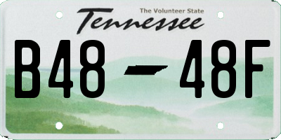 TN license plate B4848F