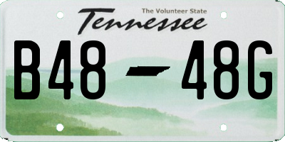 TN license plate B4848G