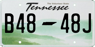 TN license plate B4848J