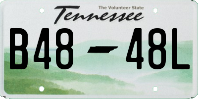 TN license plate B4848L
