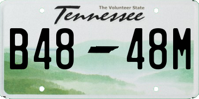 TN license plate B4848M