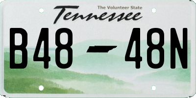 TN license plate B4848N
