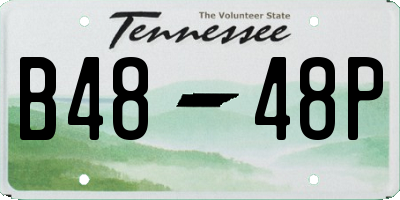 TN license plate B4848P