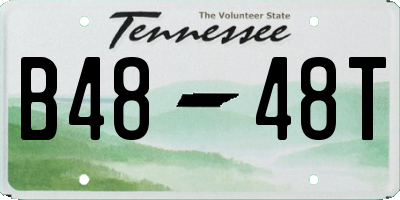 TN license plate B4848T
