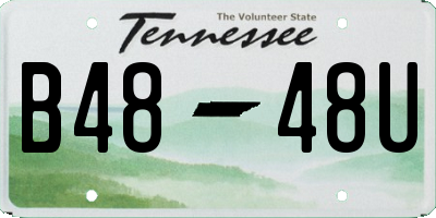 TN license plate B4848U