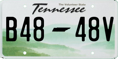 TN license plate B4848V