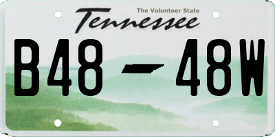 TN license plate B4848W