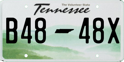 TN license plate B4848X