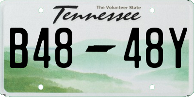 TN license plate B4848Y