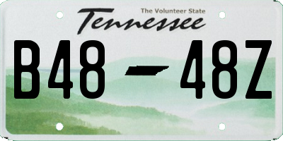 TN license plate B4848Z