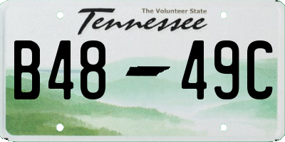 TN license plate B4849C