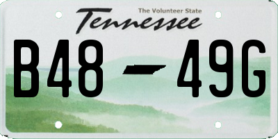 TN license plate B4849G