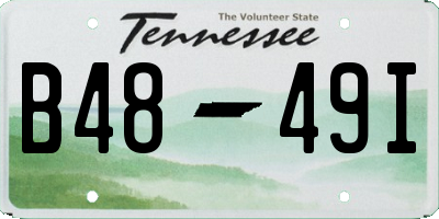 TN license plate B4849I