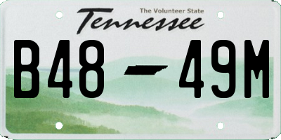 TN license plate B4849M