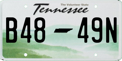 TN license plate B4849N