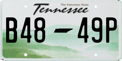 TN license plate B4849P