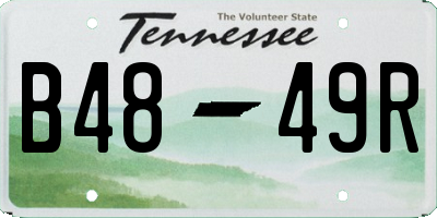 TN license plate B4849R