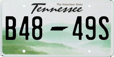 TN license plate B4849S