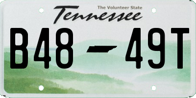 TN license plate B4849T