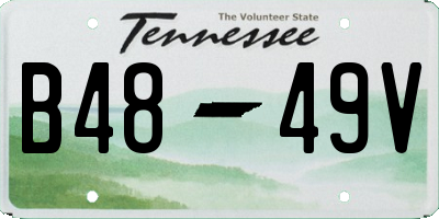 TN license plate B4849V