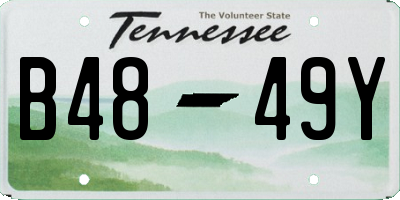 TN license plate B4849Y