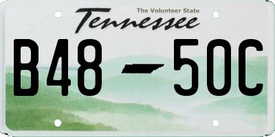 TN license plate B4850C