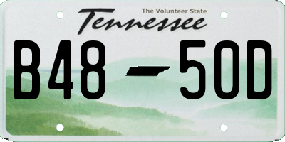 TN license plate B4850D