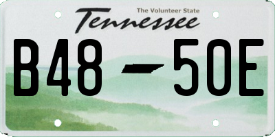 TN license plate B4850E
