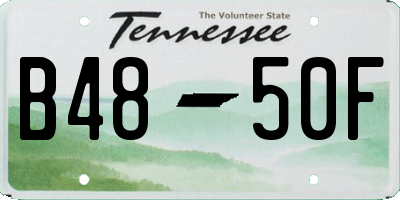 TN license plate B4850F