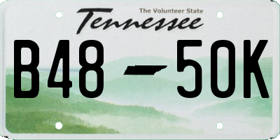 TN license plate B4850K