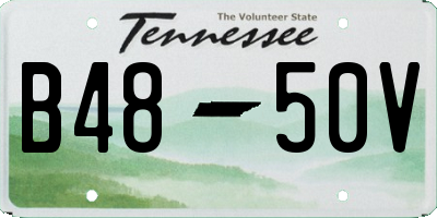 TN license plate B4850V