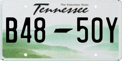 TN license plate B4850Y