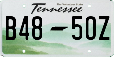 TN license plate B4850Z