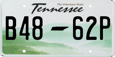 TN license plate B4862P