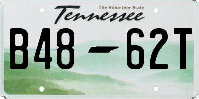 TN license plate B4862T