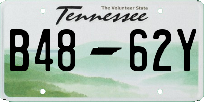 TN license plate B4862Y