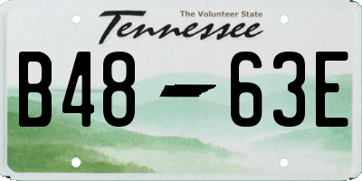 TN license plate B4863E