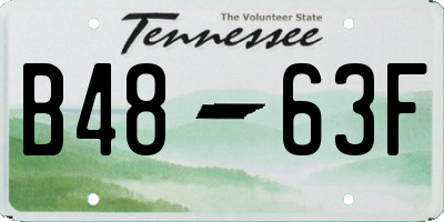 TN license plate B4863F
